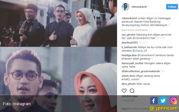Lirikan Afgan Buat Ridwan Kamil Cemburu Buta