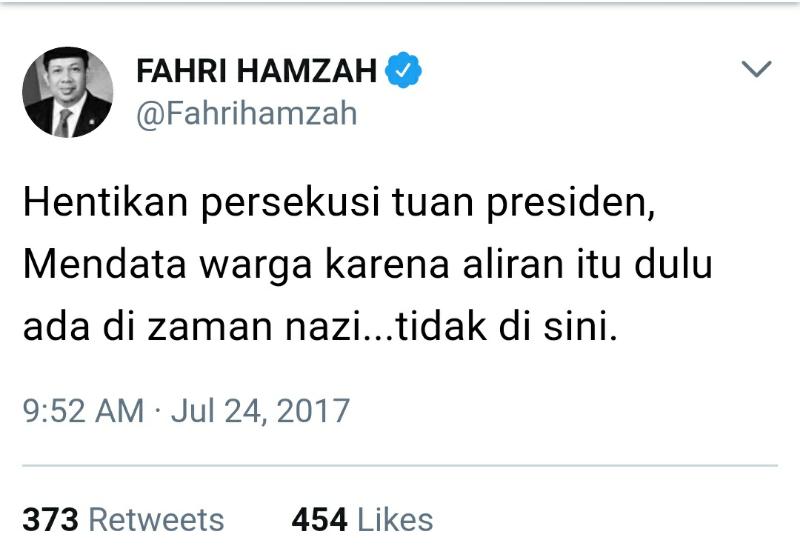 Wakil Ketua DPR:Rezim Pemerintahan Saat Ini HTI diperlakukan seperti PKI
