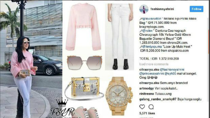Fantastik, Fashion Syahrini Mencapai Rp 1,4 M, Netizen:Nyuci nya Pake Apa?
