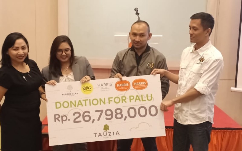 Gandeng PWI Bogor, Hotel Harris Sentul City Berdonasi Untuk Palu