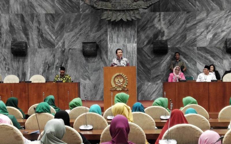 Kunjungi Komplek Parlemen, Joko Purwanto Terima Ratusan Jemaah Majelis Ta’lim