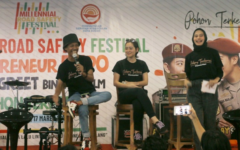 Bintang Film Pohon Terkenal Meriahkan Millenial Road Safety Festival di Kota Bogor