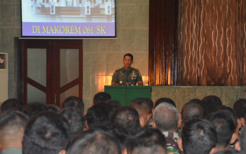 Danrem 061/Sk Ingatkan Netralitas TNI Tegak Lurus Dalam Pemilu