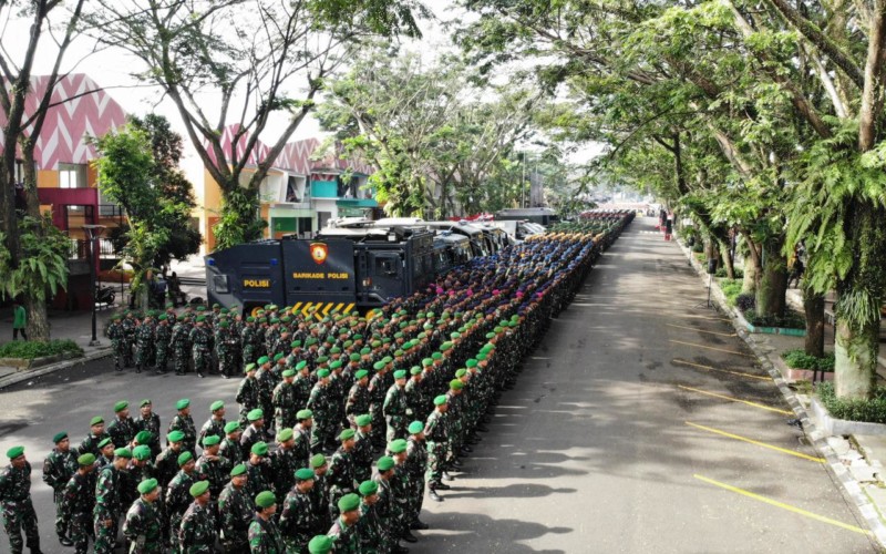 4000 Personel TNI-Polri Gelar Apel Kesiapan Pengamanan Pemilu 2019