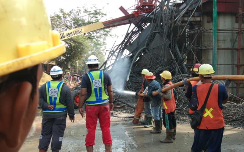 Ini Kronologi Tumpahnya Cor Beton di Proyek Tol BORR Seksi 3A