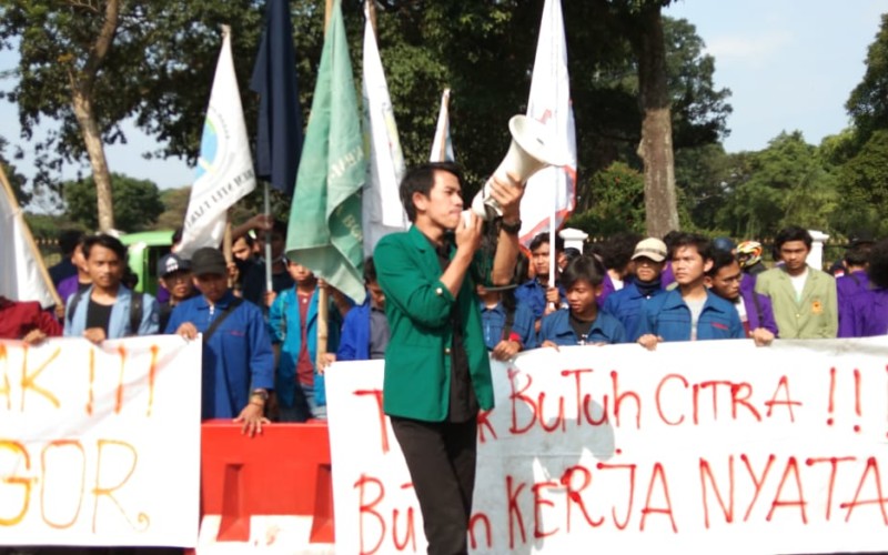 Wali Kota Bogor di Demo Aliansi BEM se-Bogor Raya