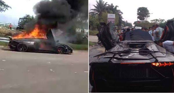 Mobil Lamborghini Terbakar di Sentul, Punya Raffi Ahmad?