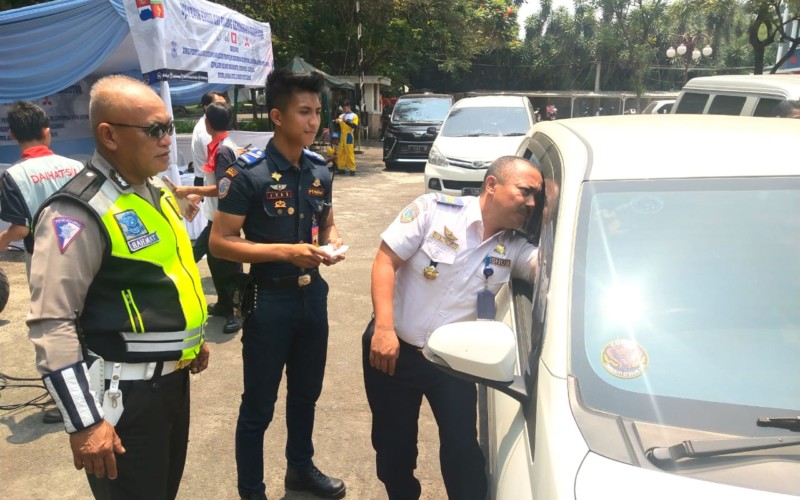Ratusan Kendaraan di Kota Bogor Uji Petik Emisi Gas Buang