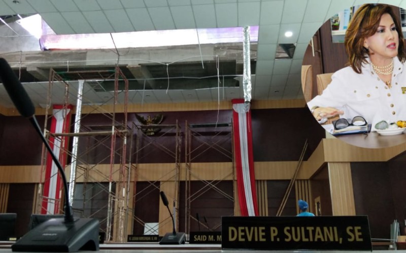Atap Ruang Paripurna Ambrol, Devie Usul Buat Pansus dan Audit Bangunan