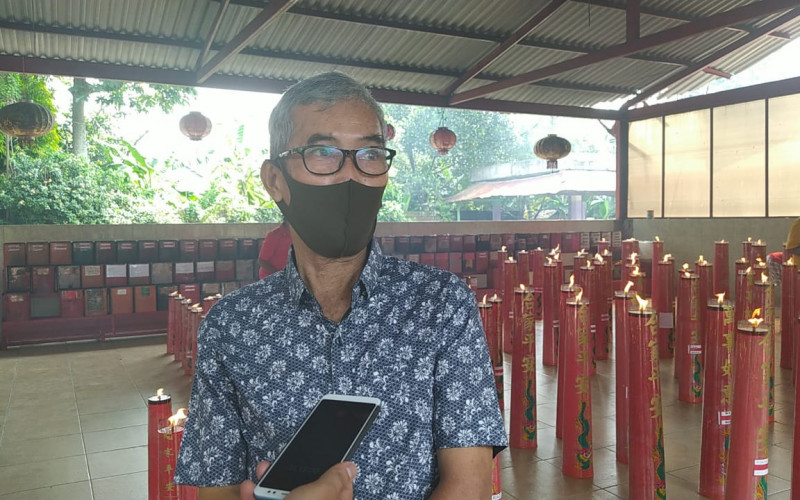 Perayaan Imlek 2021, Jemaah Vihara Gayatri Depok Berdoa Covid-19 Hilang