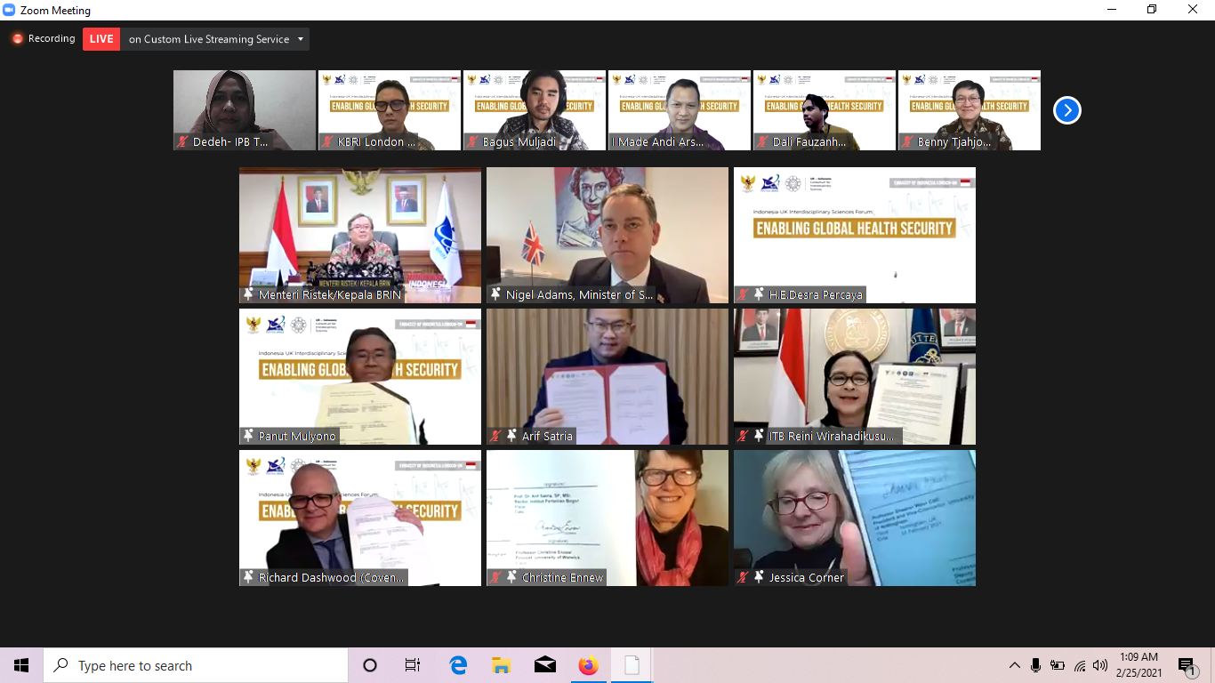 Enam Perguruan Tinggi di Indonesia dan Inggris Jalin Kerjasama Riset Varian COVID-19, IPB University Salah Satunya