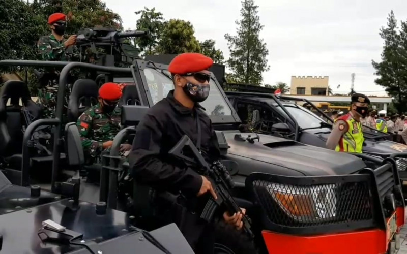 Jelang Paskah, Aparat Gabungan Gelar Pasukan Pengamanan Gereja