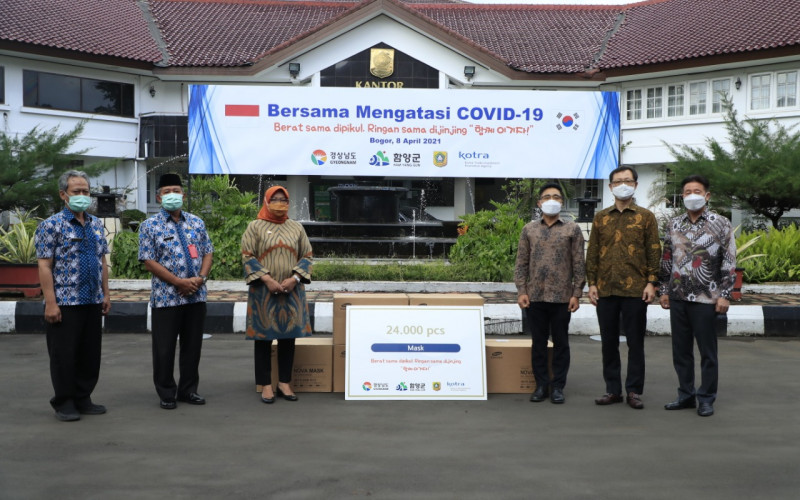 Asyik, Kabupaten Bogor Dapat 24 Ribu Masker dari Korsel