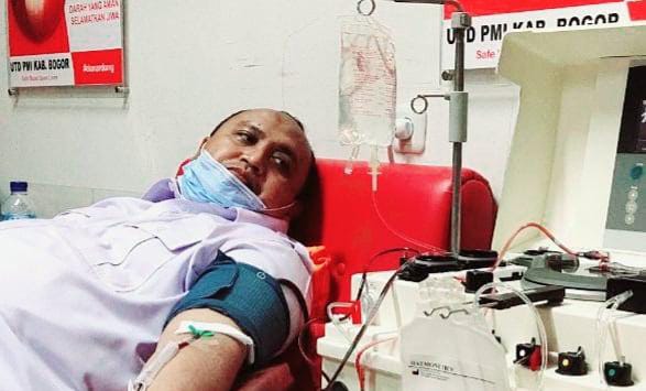 Atang Trisnanto Ketua DPRD Kota Bogor Donorkan Plasma Konvalesen