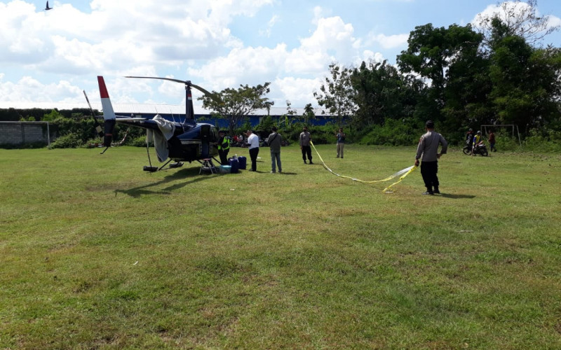 Masalah Navigasi, Helikopter BNPB Mendarat Darurat di Grobogan