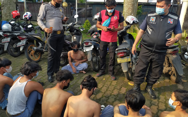 Belasan Pelajar Diduga Hendak Tawuran Diamankan Satgas Pelajar