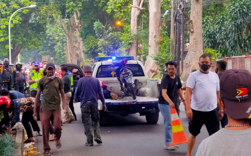 Pelajar Tewas Tertimpa Dahan Pohon di Jalan Ahmad Yani Kota Bogor