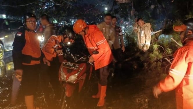 Hujan Angin, Pohon Tumbang dan Banjir Landa Cibinong