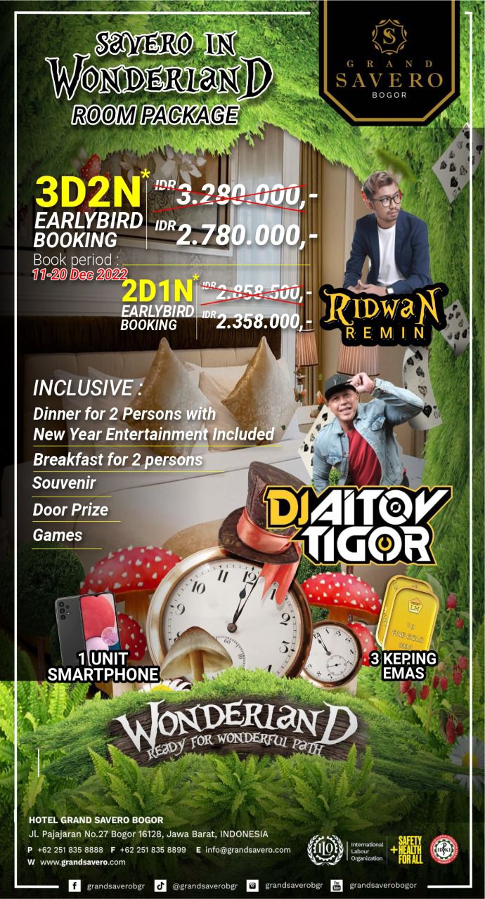 Sambut Tahun 2023 di Negeri Dongeng Penuh Kejutan Bersama Grand Savero Hotel Bogor