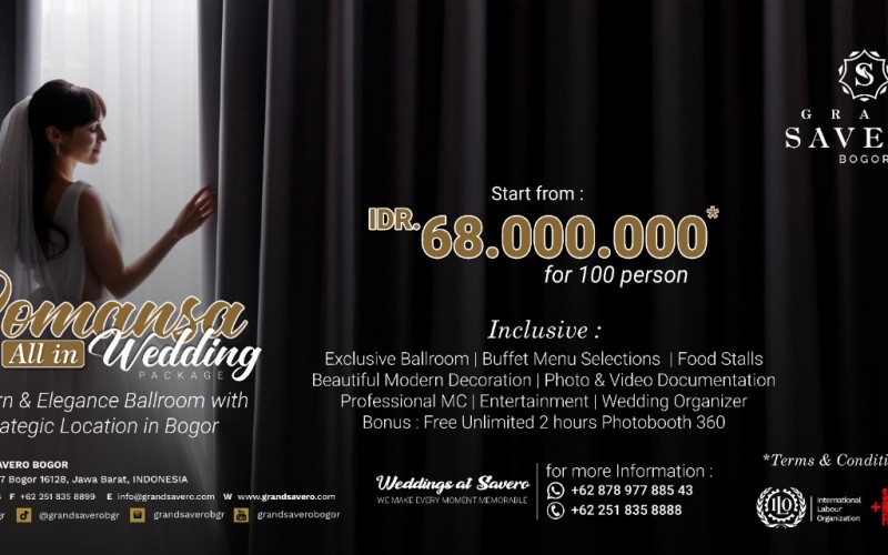 Paket Pernikahan All In Hanya 65 Juta, Hanya di Grand Savero Bogor