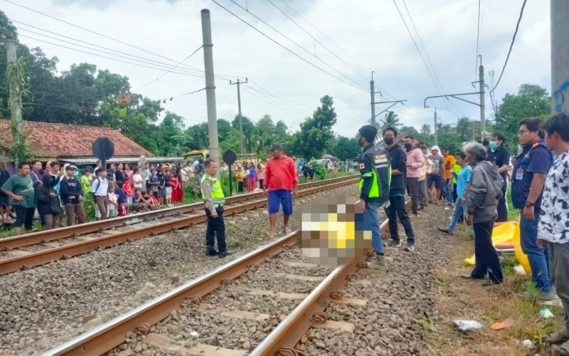 Seorang Pria Tertabrak Kereta Api di Parung Panjang Kabupaten Bogor