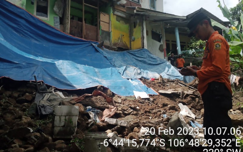 Longsor di Cigombong Bogor, 4 Rumah Rusak Berat