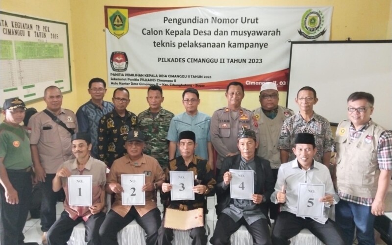 Panitia Pilkades Desa Cimanggu 2 Tetepkan Nomor Calon Kades