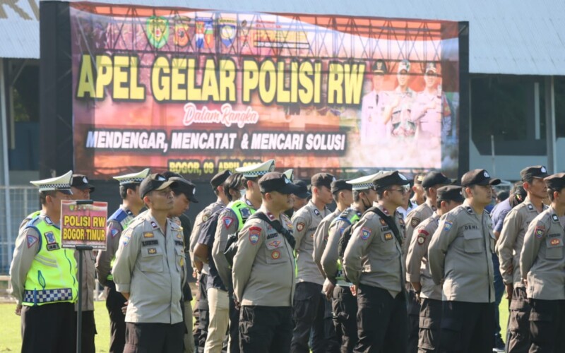 Rawan Gangguan Kamtibmas di Kota Bogor, Polresta Bentuk Polisi RW dari 591 Personil Disiagakan ke 799 Wilayah