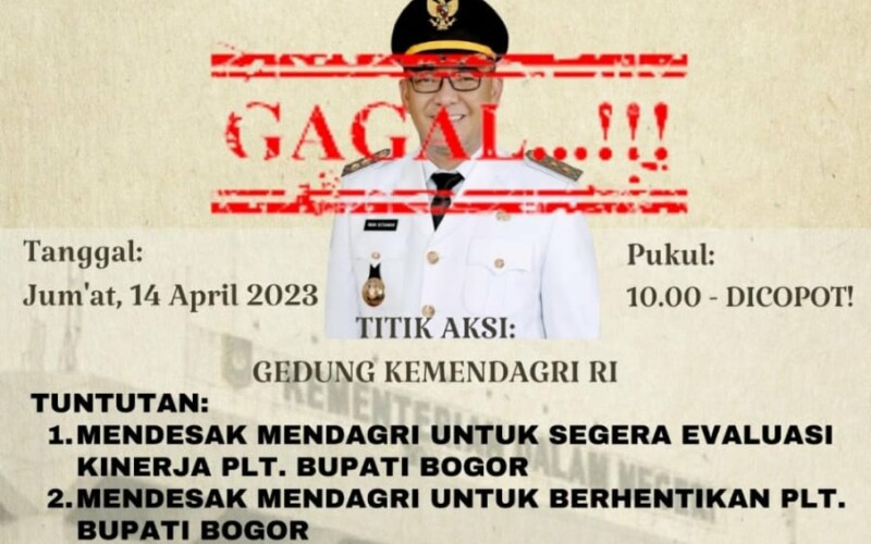 SAMPBO Minta Pemerintah Pusat Mencopot Plt Bupati Bogor Iwan Setiawan