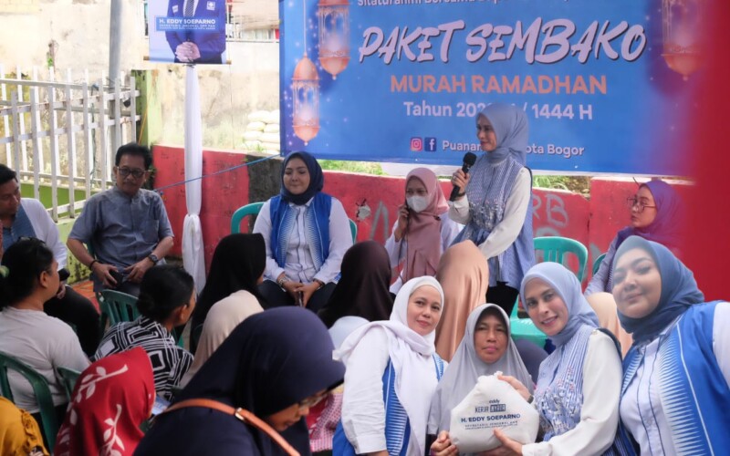 Sambut Lebaran PUAN Kota Bogor “Bantu Rakyat” Sediakan Paket Sembako Murah