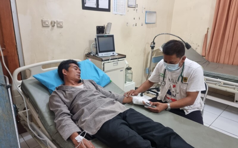 Lagi Babat Rumput, Petani di Bogor Digigit Ular Hijau Ekor Merah