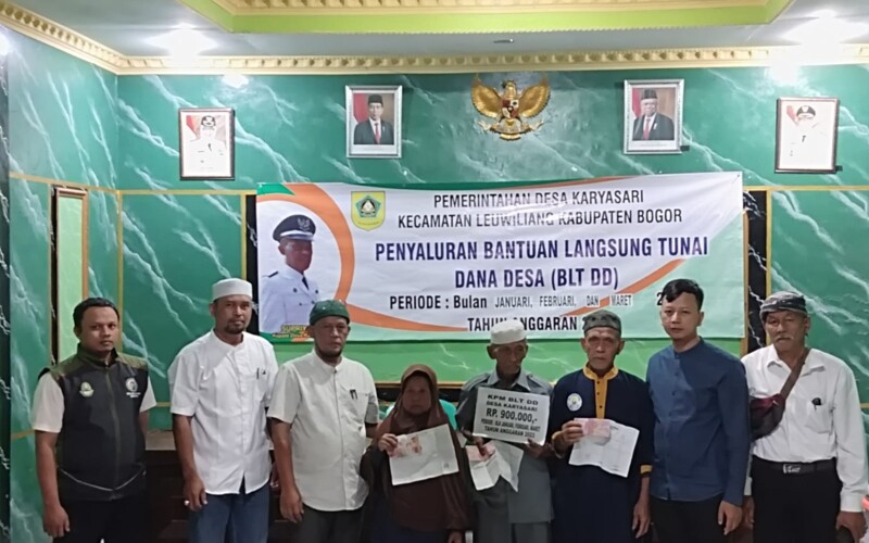 Sebanyak 98 KPM Desa Karyasari Menerima Bantuan BLT- DD