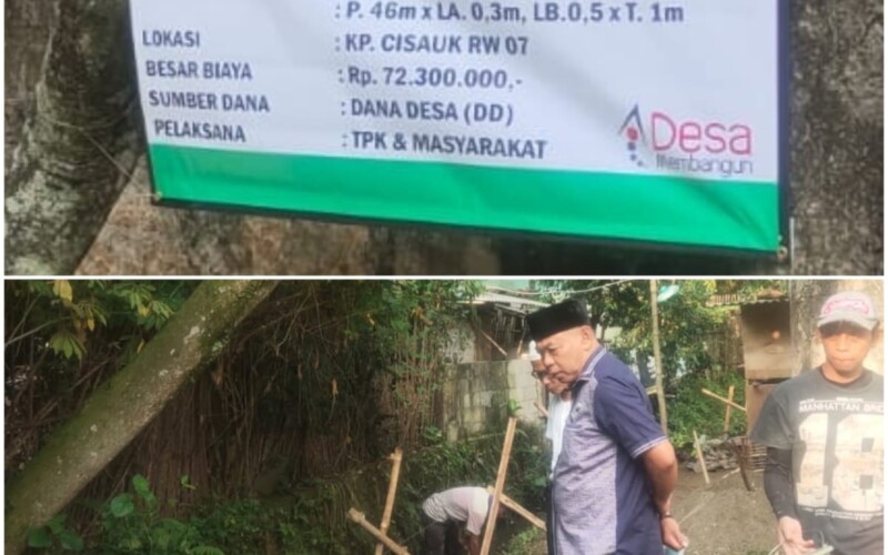 Sumber Anggaran DD 2023, Pemdes Cibatok 1 Bangun Infrastruktur TPT Irigasi