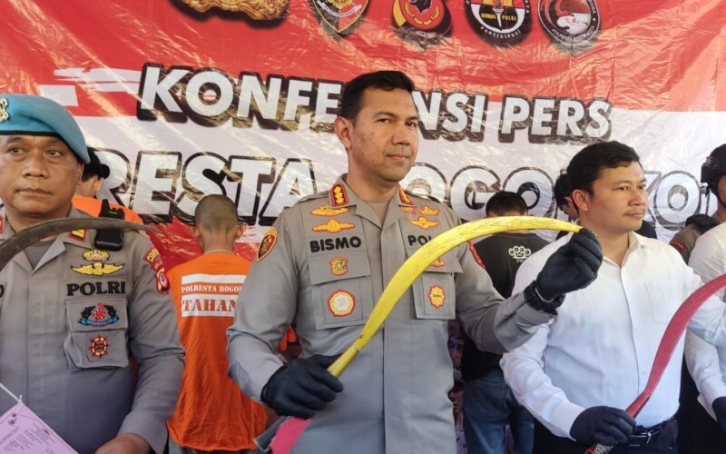 Polisi Amankan Pelaku Tawuran Antar Gengs Bersenjata Tajam di Kota Bogor