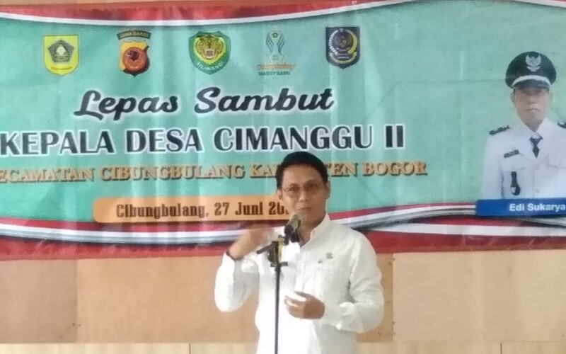Ini Arahan Camat Cibungbulang Dalam Lepas Sambut Kades Cimanggu II