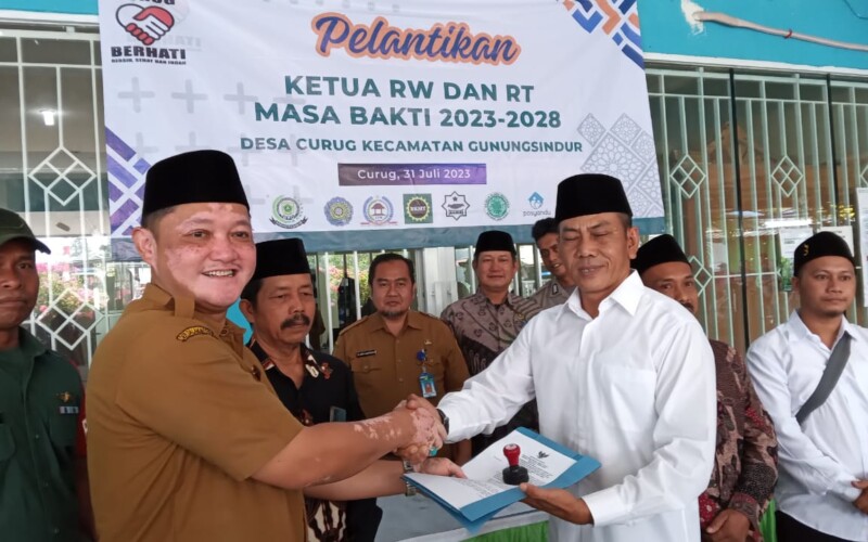 60 Ketua RT dan 7 Ketua RW Masa Bakti 2023 – 2028 Dilantik Kades Curug