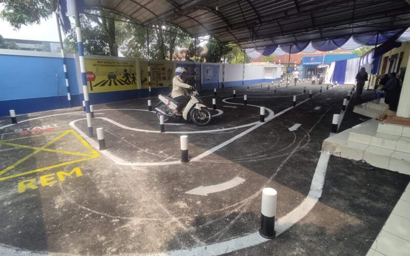Polresta Bogor Kota Terapkan Lintasan Baru Ujian Praktik SIM C