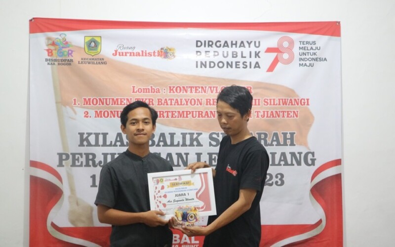 Aco Suganda Winata Juara 1 Lomba Konten Kreator dan Vlog di Kecamatan Leuwiliang