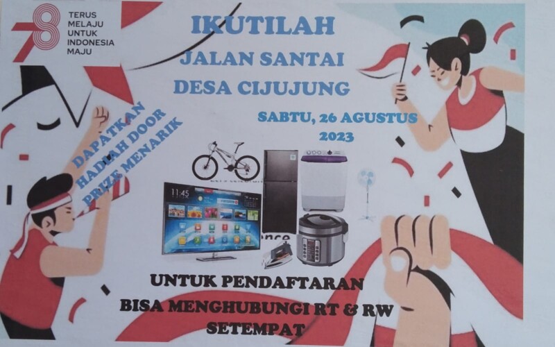 Jalan Sehat, Perayaan Peringatan HUT RI ke 78 Desa Cijujung