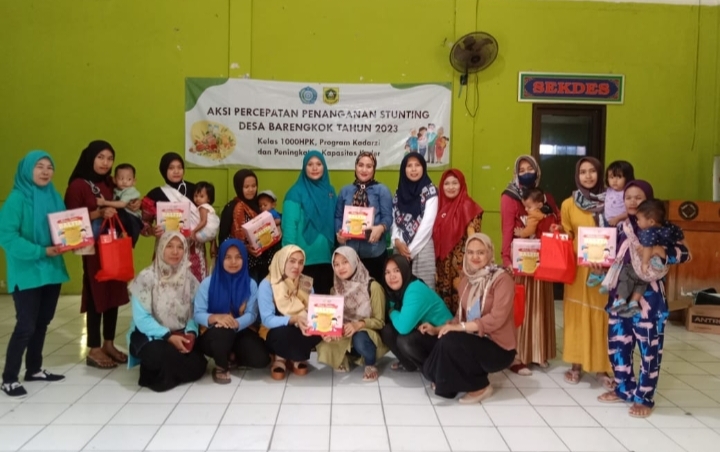 Pemdes Barengkok bersama TP – PKK, Gelar Aksi Percepatan Penanganan Stunting