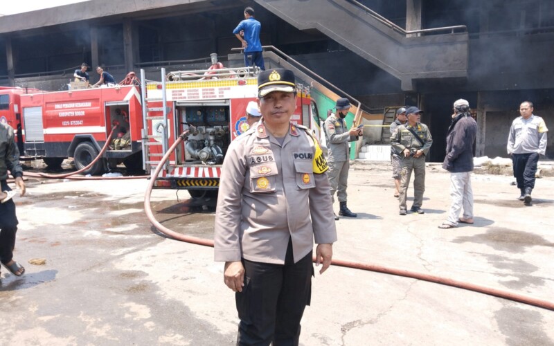 Pasca Pasar Leuwiliang Terbakar, 25 Anggota Dikerahkan untuk Mengatur Lalu Lintas