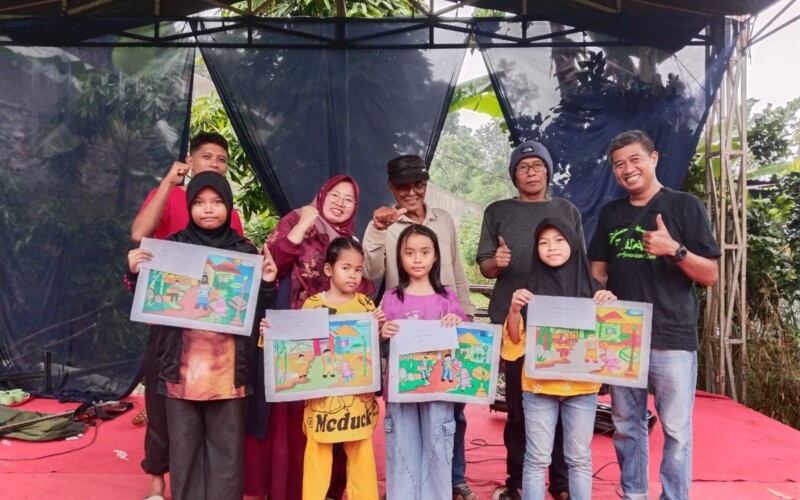 Ulang Tahun Ruas ke- 2, Gelar Lomba Mewarnai dan Diramaikan para Tokoh Seniman