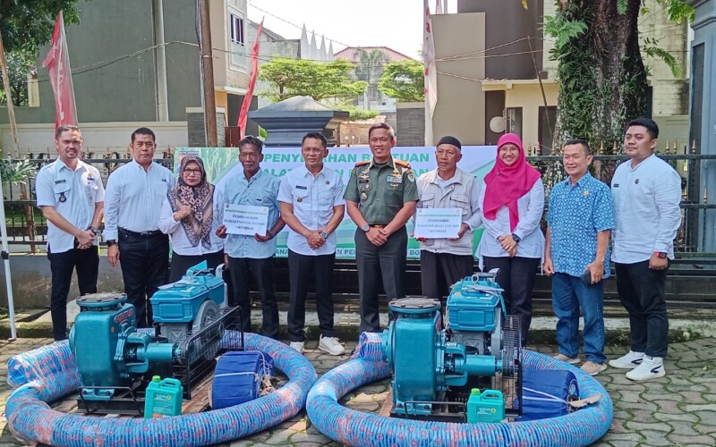 Dua Kelompok KTD Kota Bogor Terima Mesin Pompa Air dari Kementan