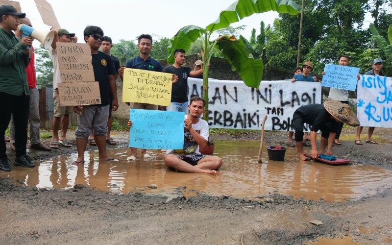 Tidak Pernah Dibangun, Pemuda Kertajaya Tuntut Perbaikan Jalan
