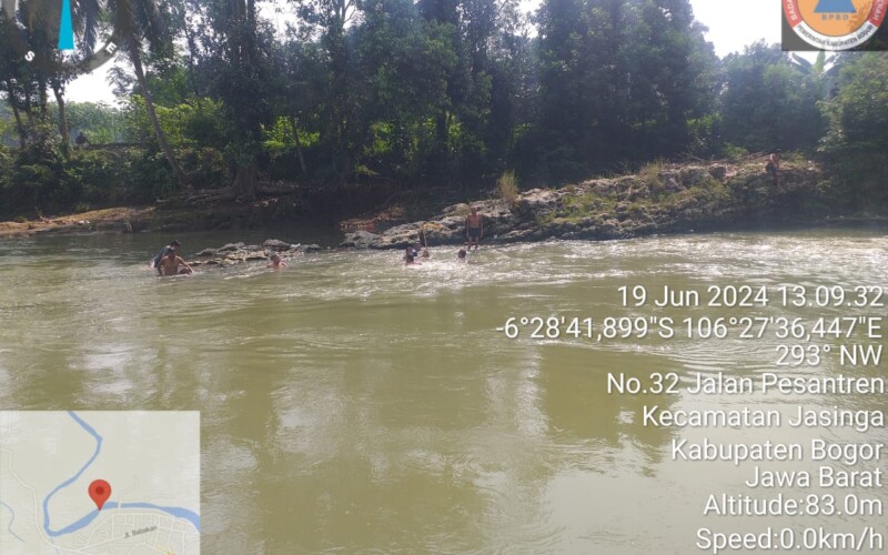 Satu Meninggal Dunia Tenggelam di Kali Cidurian Jasinga