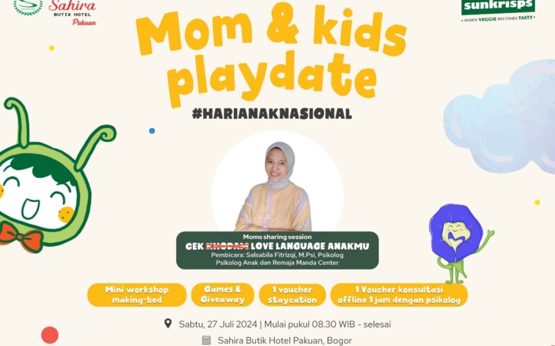 Peringati Hari Anak Nasional, Sahira Butik Pakuan Gelar Mom Kids Playdate