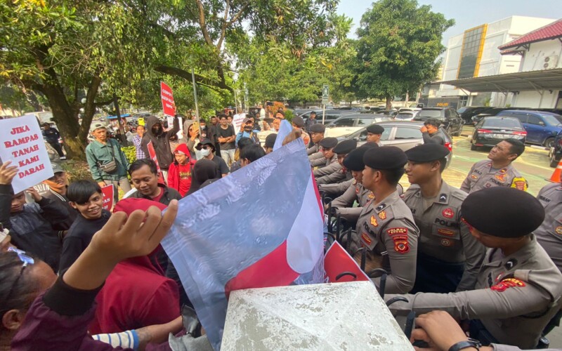 Ratusan Mahasiswa Tuding BPN Kabupaten Bogor Caplok Tanah Warga