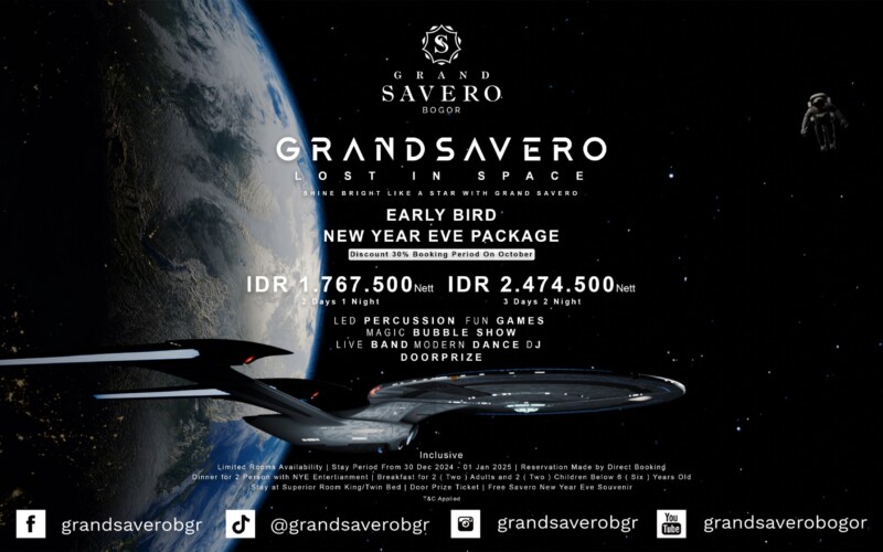 Usung Tema Luar Angkasa, Hotel Grand Savero Bogor Akan Berikan Kesan Spektakuler di Malam Pergantian Tahun