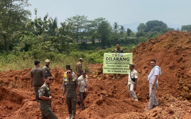 Galian Ilegal di Parung Panjang Digerebek Satpol PP