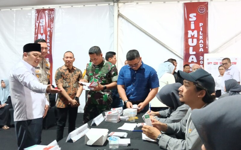 Ratusan Warga Kertamaya Antusias Ikuti Simulasi Pemungutan Suara Pilkada Kota Bogor 2024